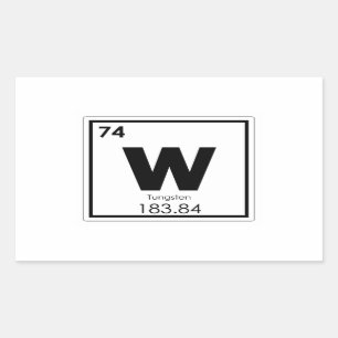 Sticker Rectangulaire Formule de chimie de symbole d'élément chimique 