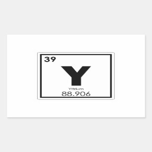 Sticker Rectangulaire Formule de chimie de symbole d'élément chimique 