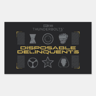 Sticker Rectangulaire Foudroyants*   Délinquants jetables