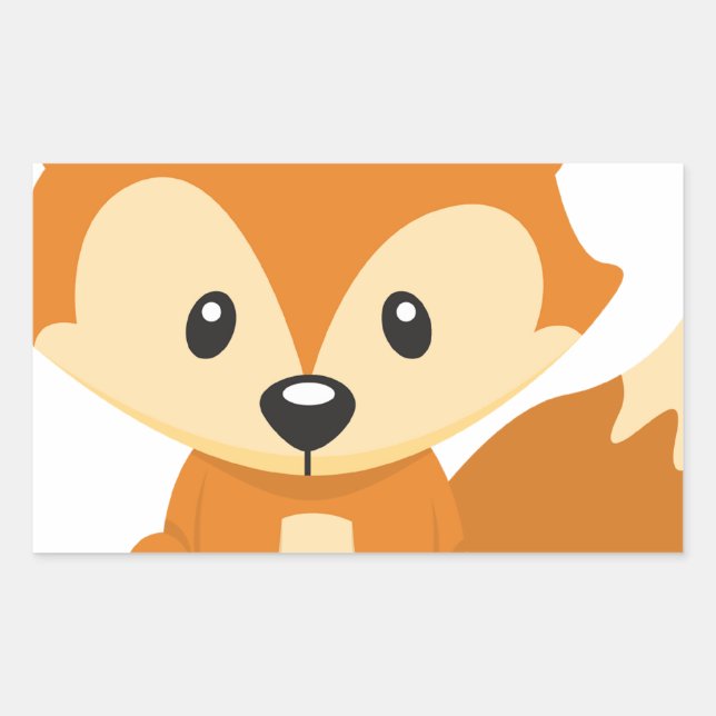 Sticker Rectangulaire Foxy fox (Devant)