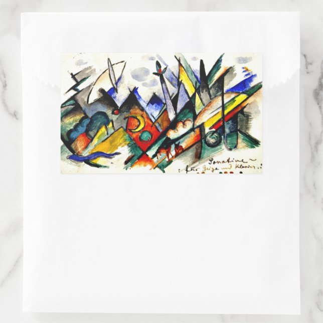 Sticker Rectangulaire Franz Marc - Sonatine pour Violon et Piano (Sac)