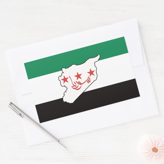 Sticker Rectangulaire Free Syrie Ce n'est pas en Syrie (Enveloppe)