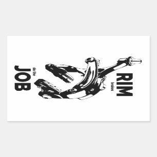 Sticker Rectangulaire Freins À Bord Faire Le Travail À Cycler