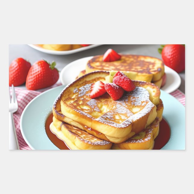 Sticker Rectangulaire French toast (Devant)