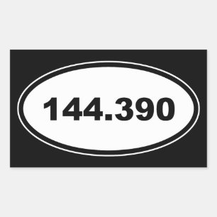 Sticker Rectangulaire Fréquence APRS 144.390 Radio de jambon amateur