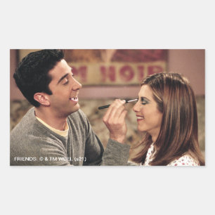 Sticker Rectangulaire FRIENDS™   Ross fait le maquillage de Rachel