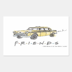 Sticker Rectangulaire FRIENDS™ Taxi Cab