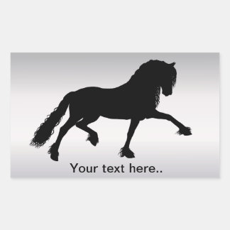 Sticker Rectangulaire Fries Paard