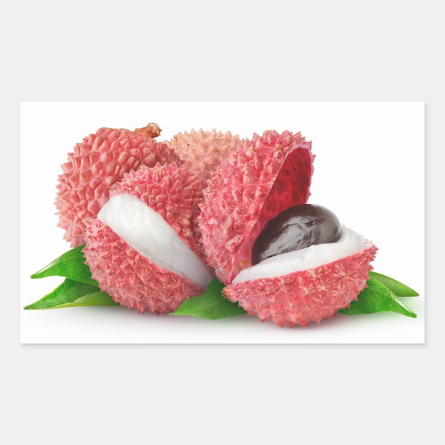 Sticker Rectangulaire Fruits Lychee (Devant)