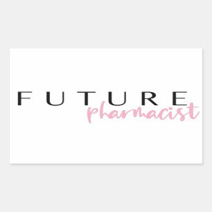 Sticker Rectangulaire Futur pharmacien // Carrière Citation de professio