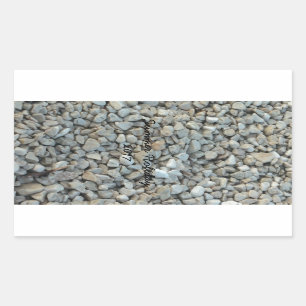 Sticker Rectangulaire Galets sur Beach Stone Photographie