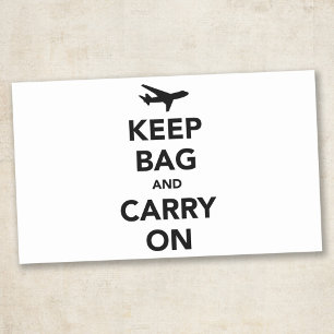 Sticker Rectangulaire Gardez votre sac et continuez (Restez calme)