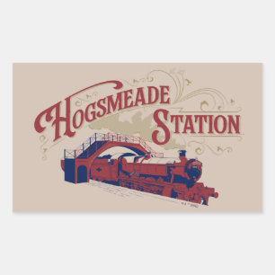 Sticker Rectangulaire Gare de HOGSMEADE Graphique Vintage