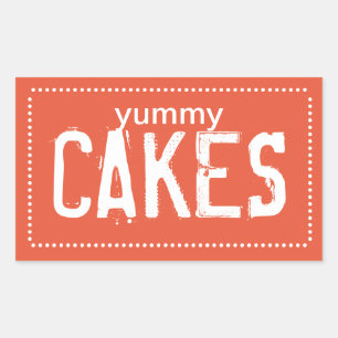 Sticker Rectangulaire Gâteaux Yummy