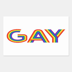 STICKER RECTANGULAIRE GAY