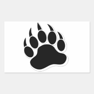 Sticker Rectangulaire Gay Bear griffe noir et blanc effet 3D