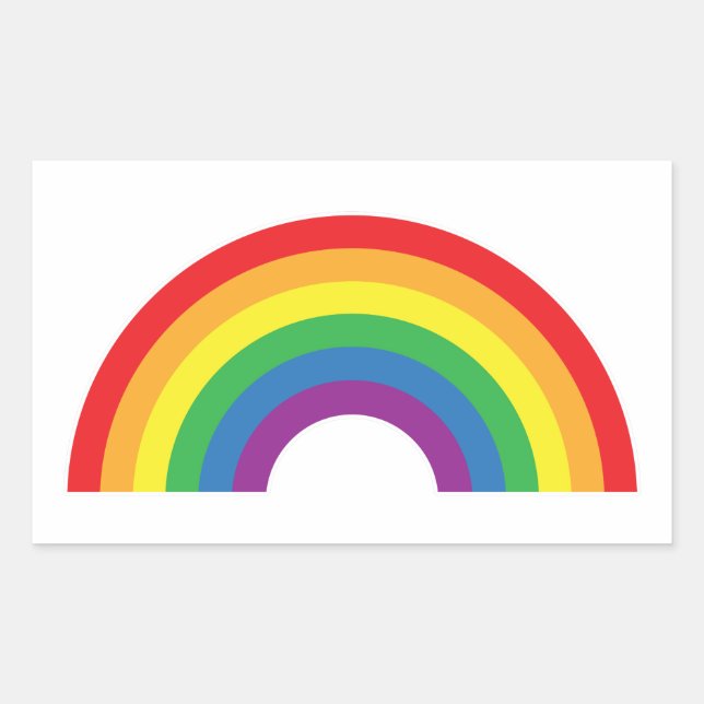 Sticker Rectangulaire Gay pride - Arc-en-ciel - Drapeau Gay pride (Devant)