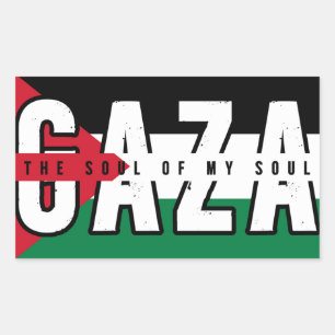 Sticker Rectangulaire GAZA L'âme de mon âme