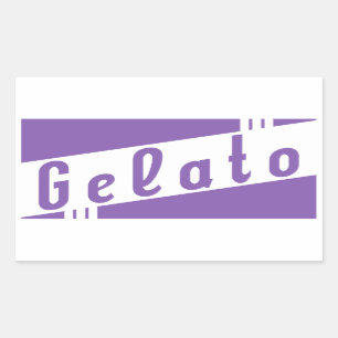 Sticker Rectangulaire gelée italienne rétro