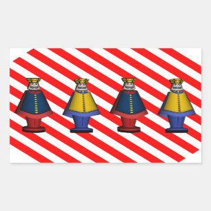 Sticker Rectangulaire Généraux de soldat de jouet