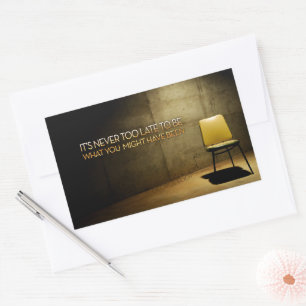 Sticker Rectangulaire George Eliot Citation inspirante "Jamais trop tard