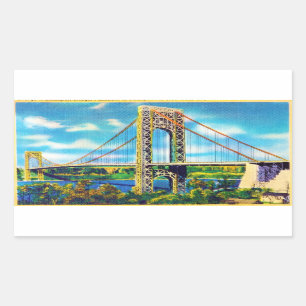 Sticker Rectangulaire George Washington Bridge, New York
