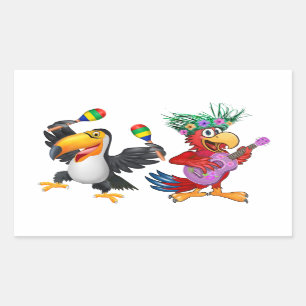 STICKER RECTANGULAIRE GETTIN' FREAKY AU TIKI