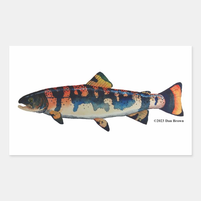 Sticker Rectangulaire Gila Truite ; (Devant)