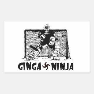 Sticker Rectangulaire Ginga Ninja - gardien de but d'hockey