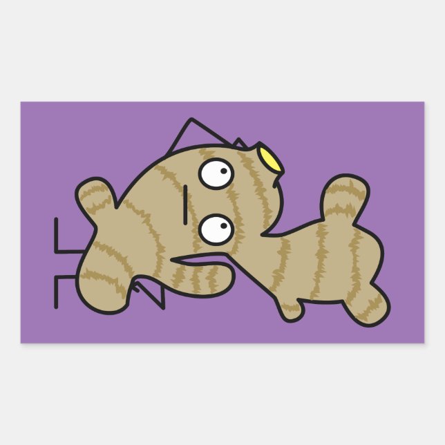 Sticker Rectangulaire Gingembre Racine épices asiatiques saines (Devant)