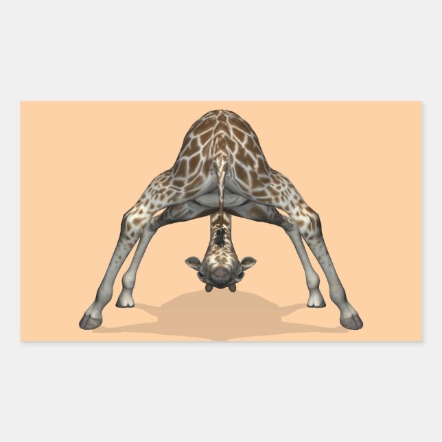 Sticker Rectangulaire Girafe flexible (Devant)