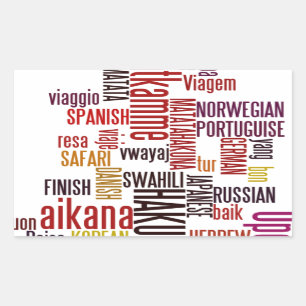 Sticker Rectangulaire Global Groove : Hakuna Matata dans chaque langue