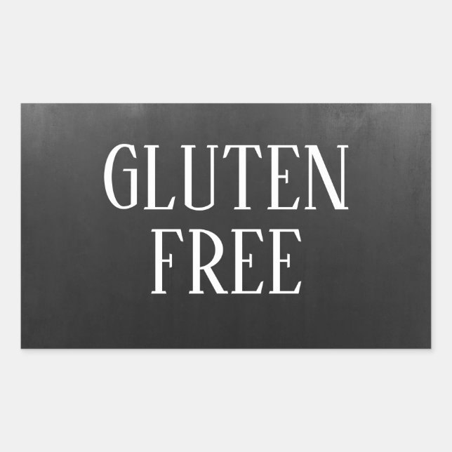 Sticker Rectangulaire Gluten sans allergie Craft Vintage sans danger (Devant)