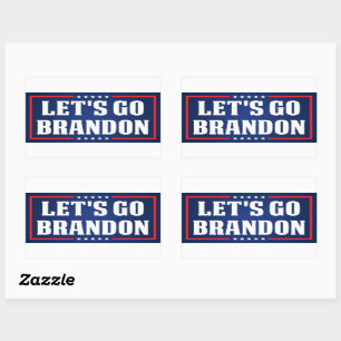 Sticker Rectangulaire Go Brandon drôle anti Biden Pro trump 2024