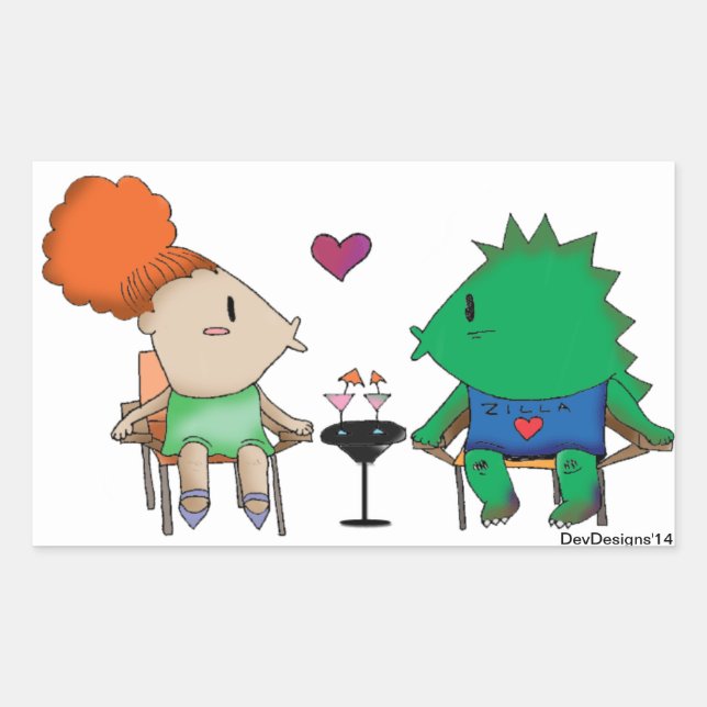 Sticker Rectangulaire Godzilla (Devant)