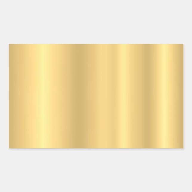 Sticker Rectangulaire Gold Look Ajouter votre texte Elegant Blank Modèle (Devant)