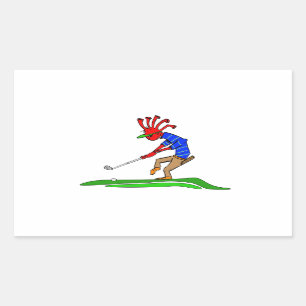 Sticker Rectangulaire Golfeur de Kokopelli