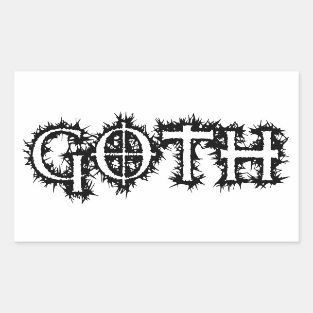 Sticker Rectangulaire Goth (Devant)