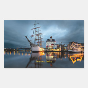 Sticker Rectangulaire Gothenburg, Sweden, scenic port