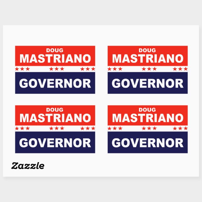 Sticker Rectangulaire Gouverneur de Doug Mastriano en Pennsylvanie (Feuille)