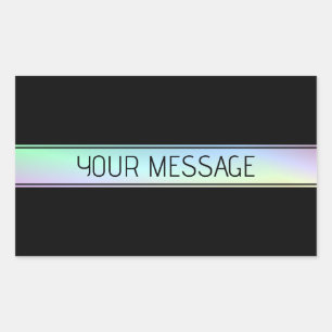 Sticker Rectangulaire Gradient coloré moderne et texte modifiable