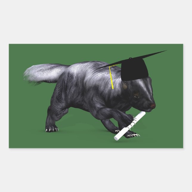 Sticker Rectangulaire Graduate Skunk (Devant)