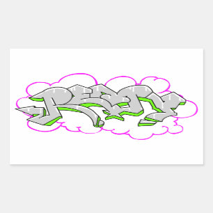 Sticker Rectangulaire Graffiti de nom de rémy