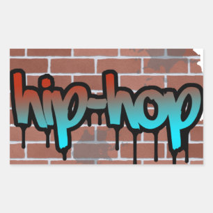 Sticker Rectangulaire Graffiti hip hop