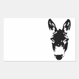 Sticker Rectangulaire Graffiti Style Donkey ou Mule Street Art Dessin