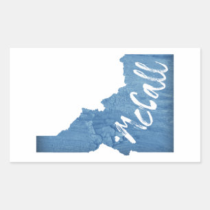 Sticker Rectangulaire Grain de bois McCall Idaho
