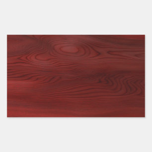 Sticker Rectangulaire Grain en bois foncé