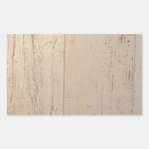 Sticker Rectangulaire Grains de bois texturés blancs blanchis