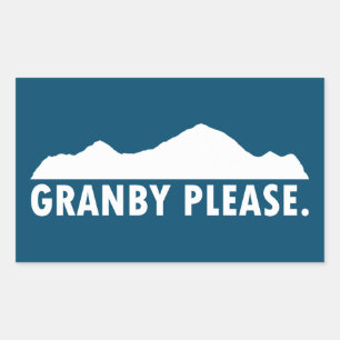 Sticker Rectangulaire Granby Colorado S'Il Vous Plaît