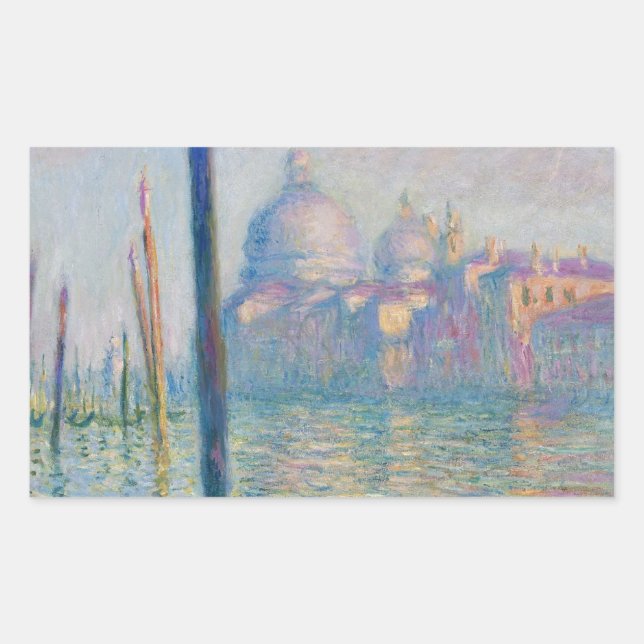 Sticker Rectangulaire Grand Canal Monet Venise Italie Peinture classique (Devant)